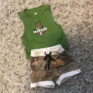 Browning Camo Shorts 0-3 Months Outfit